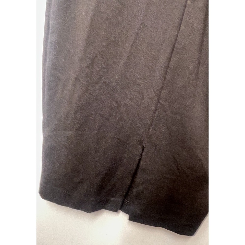 Zara Black Gold Button Midi Dress Womens Size Large Bodycon Dress - Picture 8 of 10